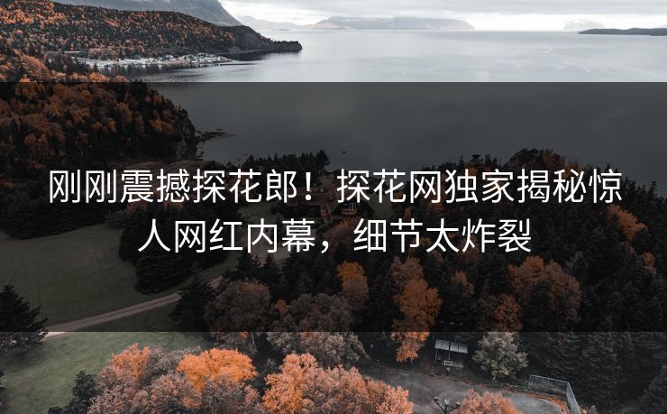 刚刚震撼探花郎！探花网独家揭秘惊人网红内幕，细节太炸裂  第1张