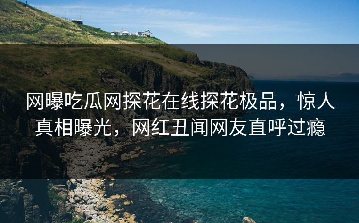 网曝吃瓜网探花在线探花极品，惊人真相曝光，网红丑闻网友直呼过瘾
