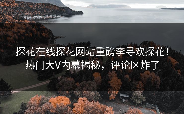 探花在线探花网站重磅李寻欢探花！热门大V内幕揭秘，评论区炸了